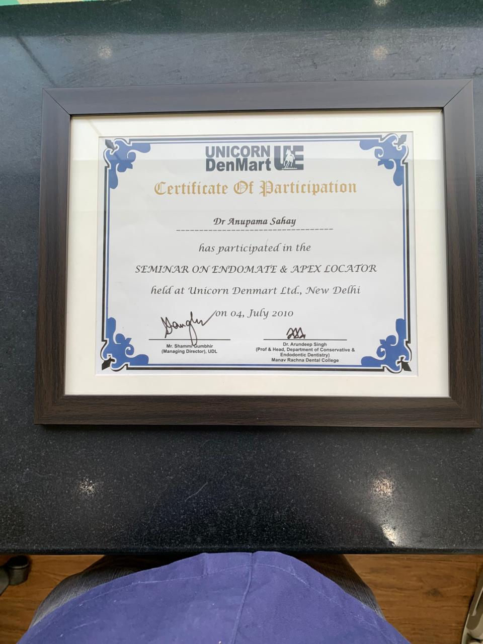 Certificate of Participation