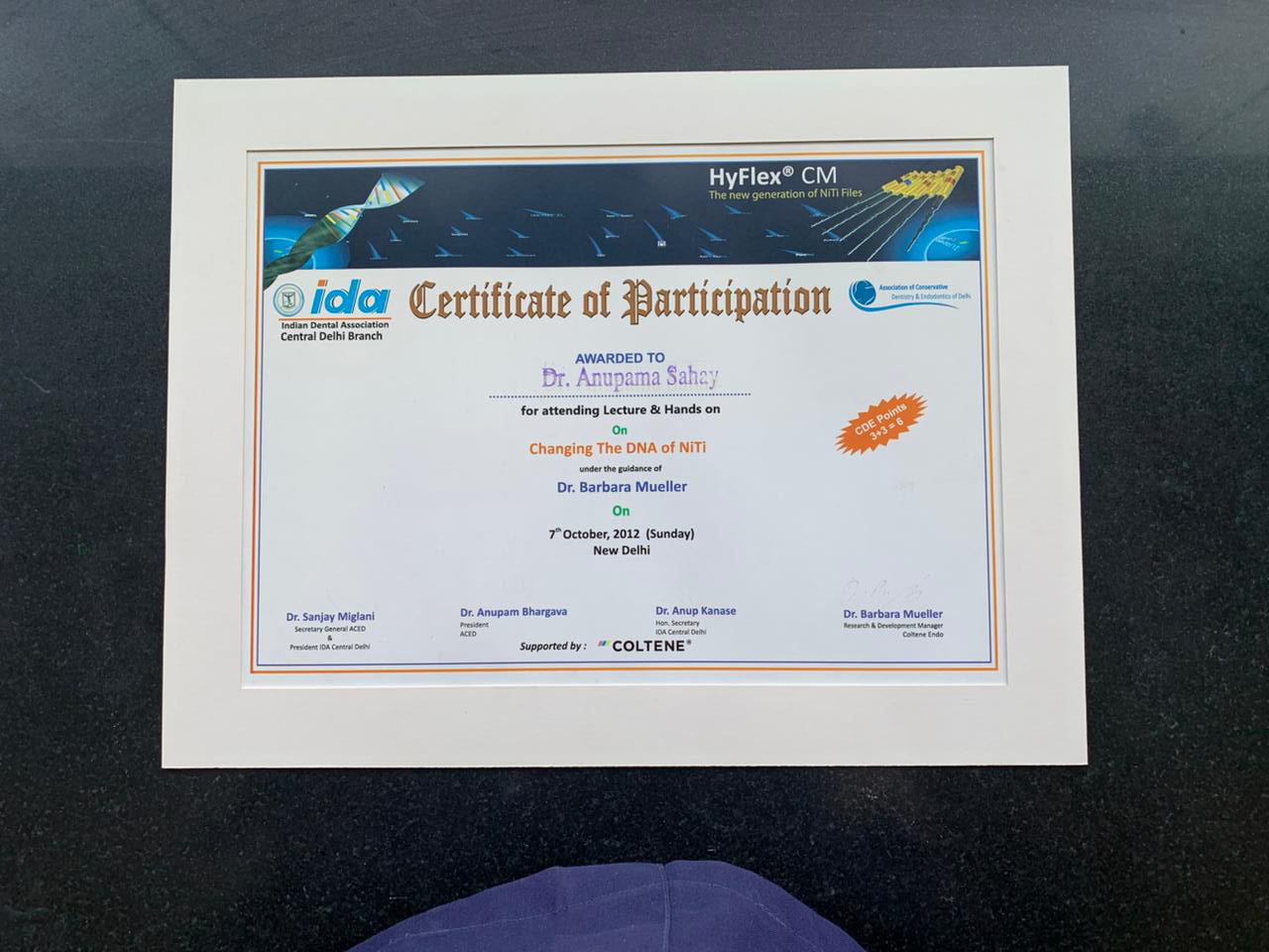 Certificate of Participation