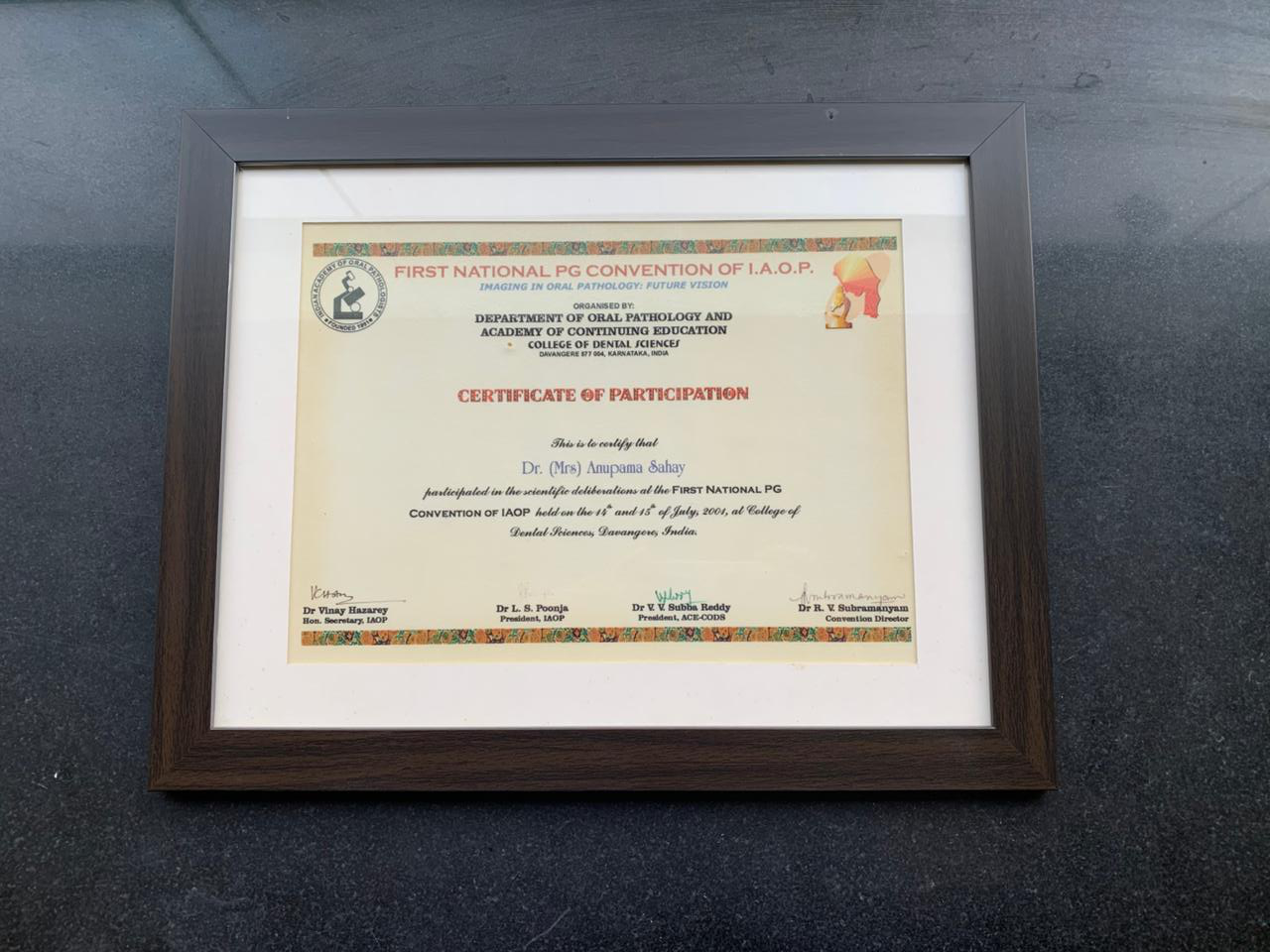 Certificate of Participation